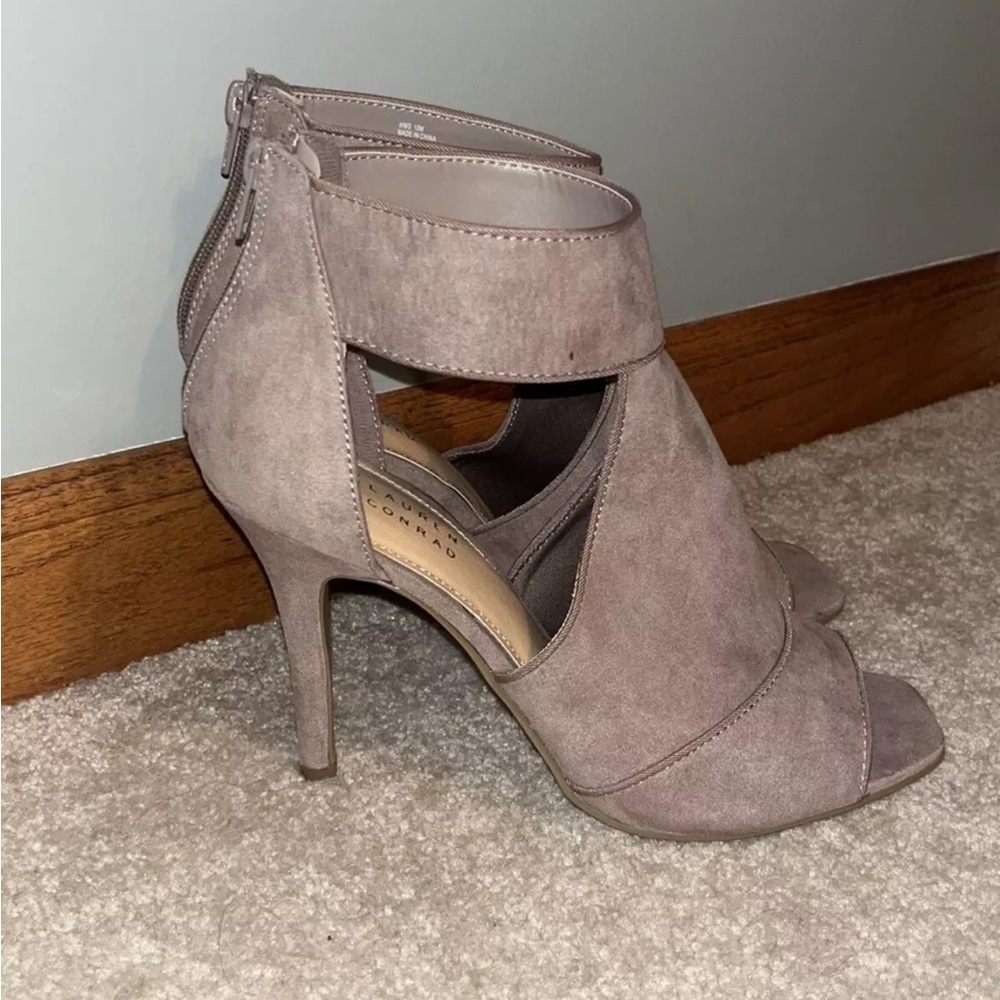 Lauren Conrad Faux Suede Stiletto Heels- Size 10